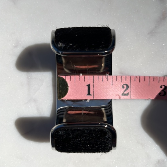 Authentic TOD’S Studded Cuff Bracelet ~ in Black Pony Hair (Calf Hair) - Picture 11 of 14